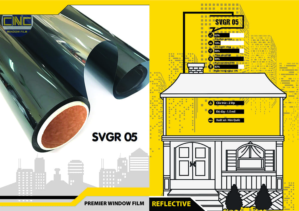 Phim cách nhiệt Silver Gray