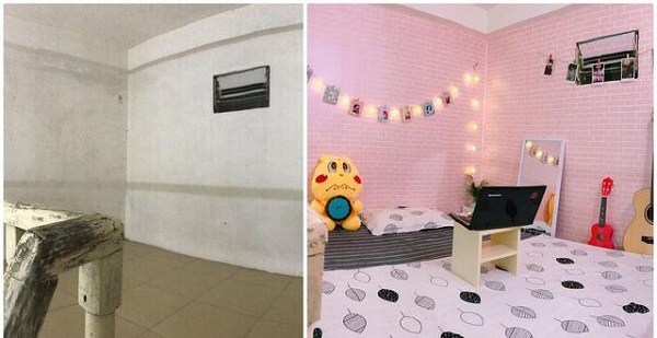 Giấy dán tường phòng trọ đơn giản