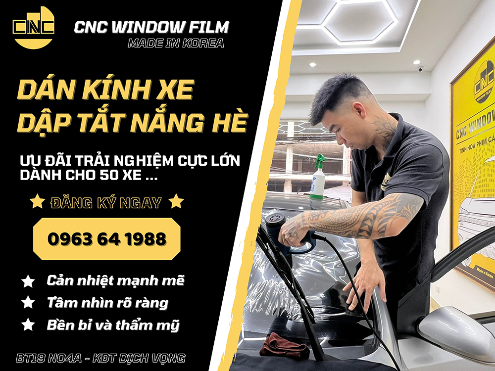 Dán kính xe, dập tắt nắng hè
