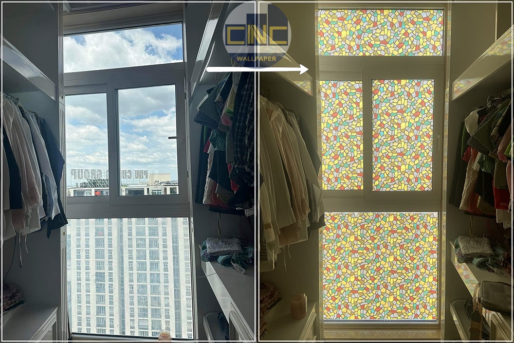 Dán kính màu trang trí