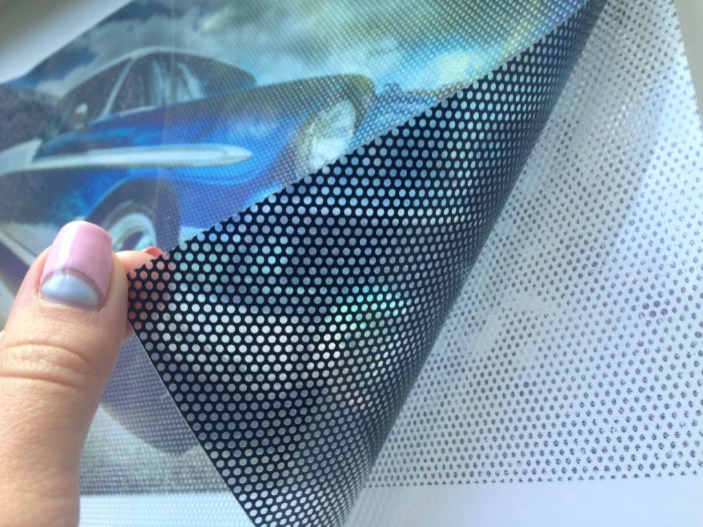 Decal lưới dán kính