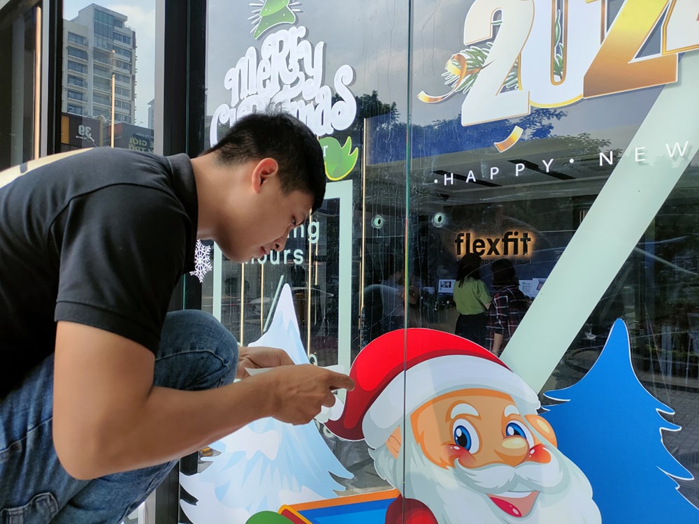 Thi công tranh Noel