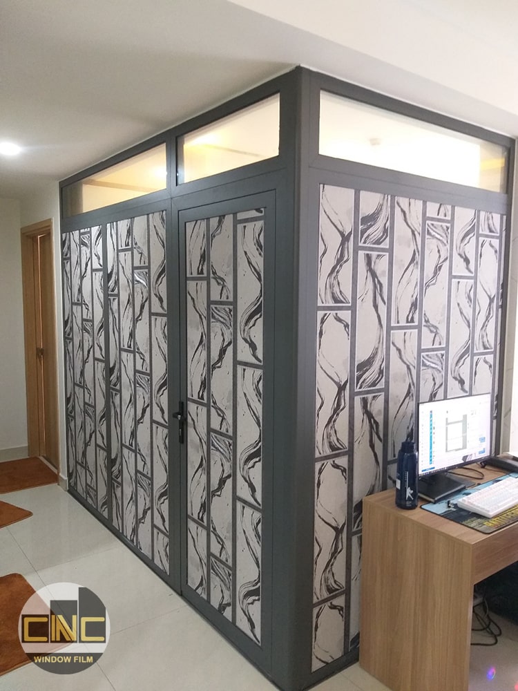 Tranh dán kính giả đá