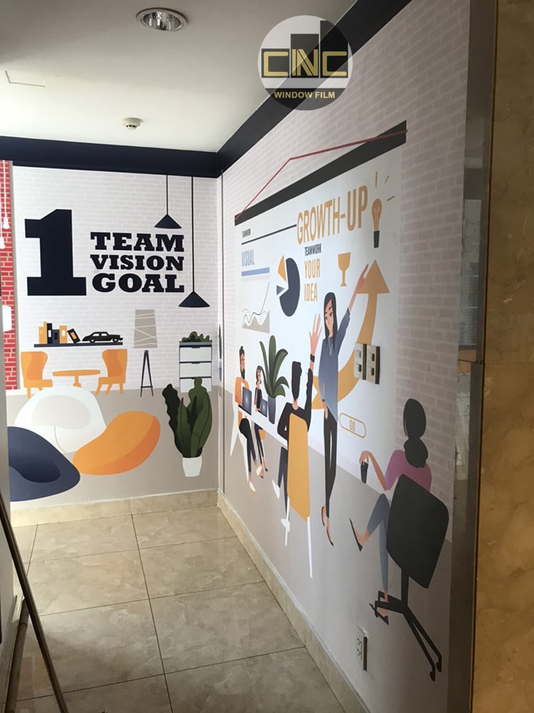 Tranh decal dán kính