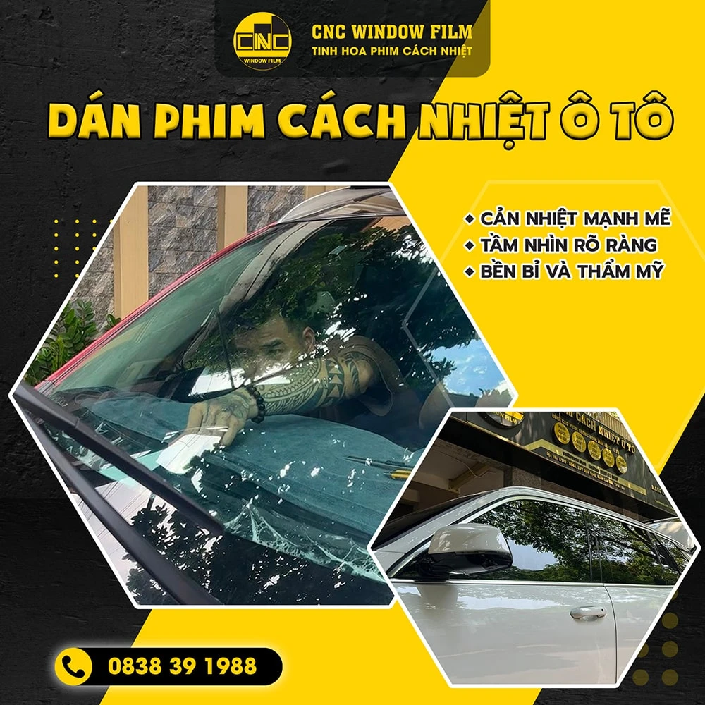 Dán phim cách nhiệt ô tô cncwindowfilm