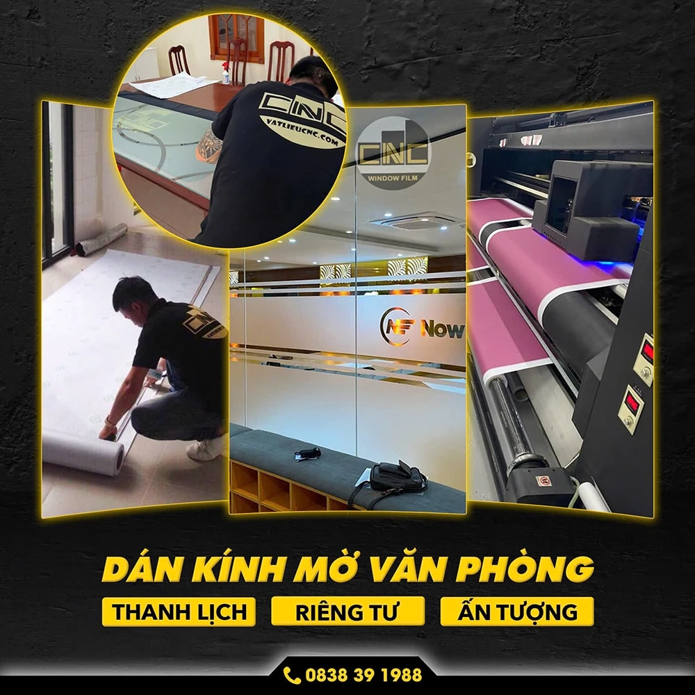 decal dán kính mờ văn phòng