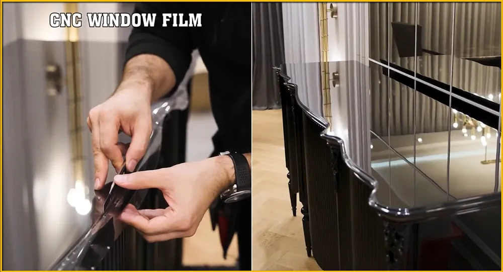 Dán film bảo vệ mặt bàn