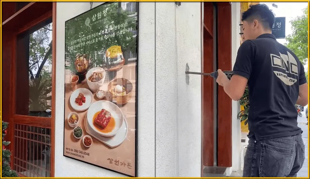 Lắp đặt hộp đèn siêu mỏng