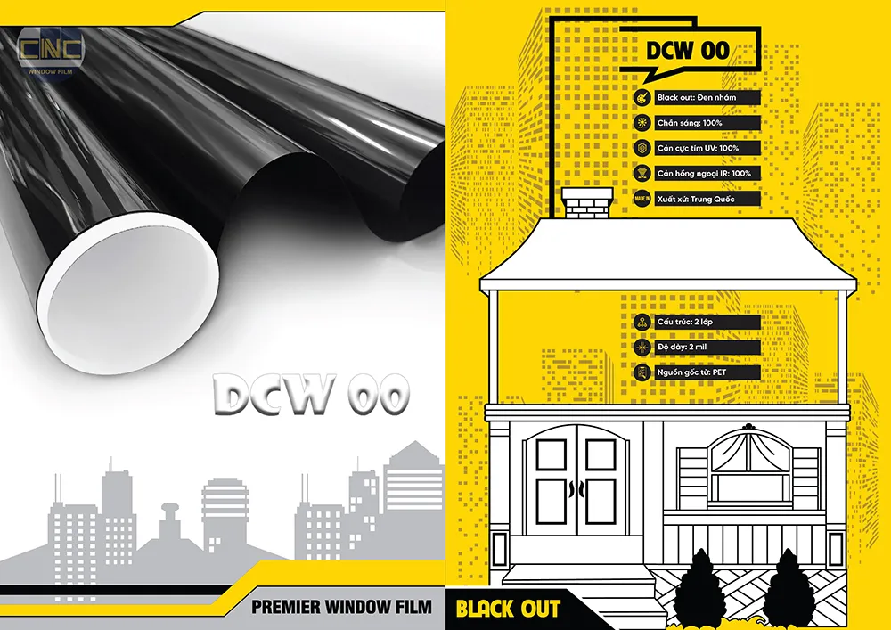 Phim dán kính chắn sáng đen